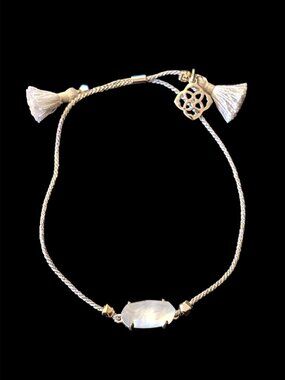 Kendra Scott Everlyne Ivory Mother Of Pearl Silver Cord 14k Over Brass OSFM